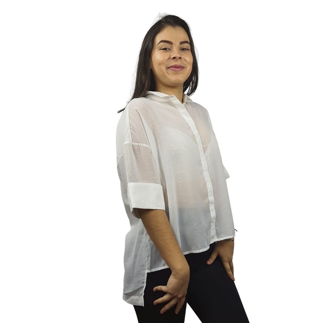 Blusa Vero Moda Blanco Style CRISPY 1/2 SHIRT SET(VMC-TP)