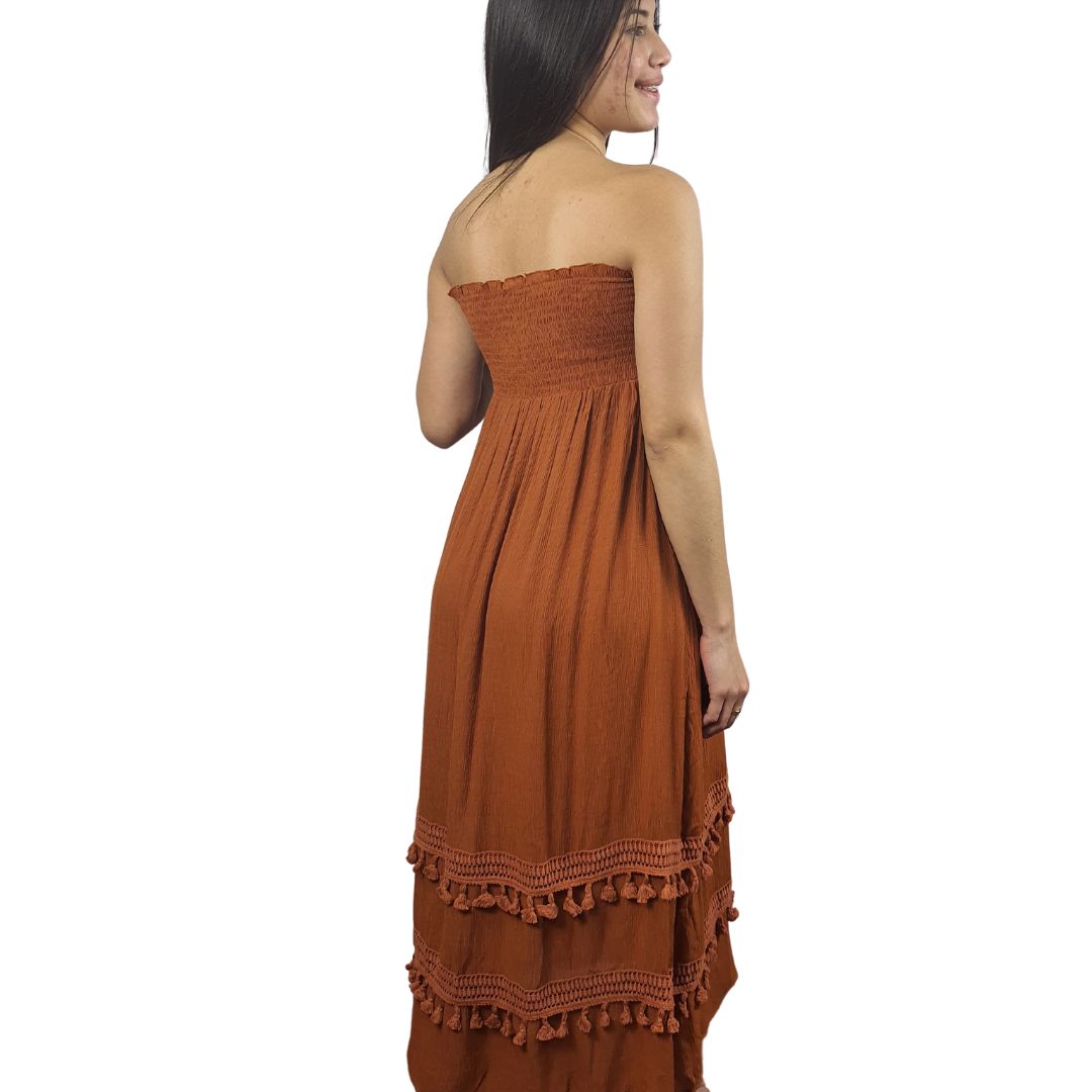 Vestido Vero Moda Marron Style TOOTH DRESS SKIRT(CR)