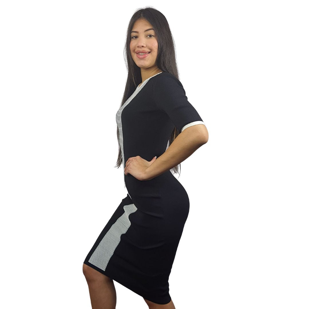 Vestido Vero Moda Negro Style ANTI 1/2 KNIT DRESS(VMC-PM-ET-2)
