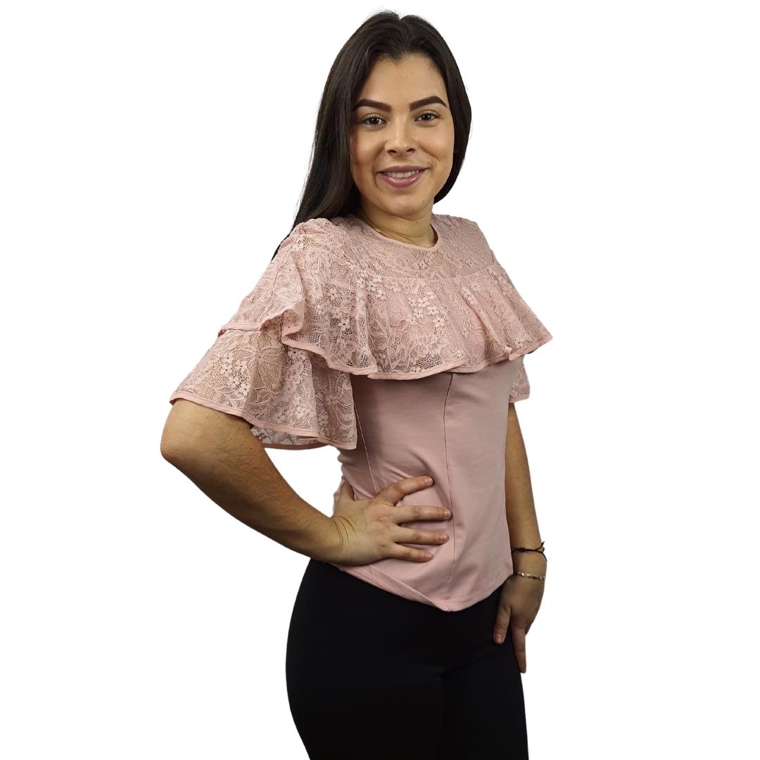 Blusa Vero Moda Rosa Vieja Style DODGE 1/2 JERSEY TOP(VMC-HH)