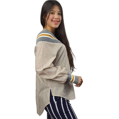 Blusa Vero Moda Marron Claro Style NOZZLE L/S SHIRT(LL)