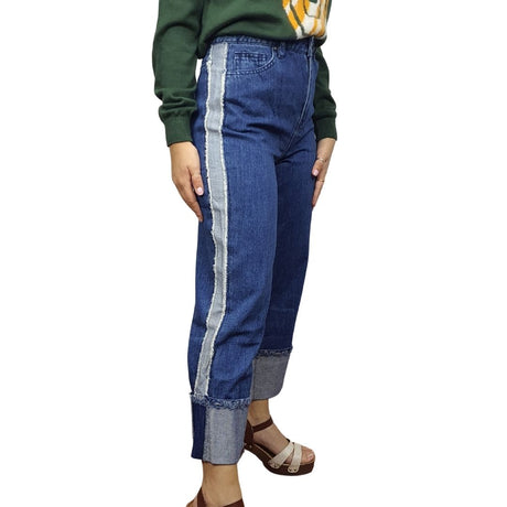 Pantalón  Vero moda Azul Style MOOD 7/8 MW LOOSE JEANS(SL)