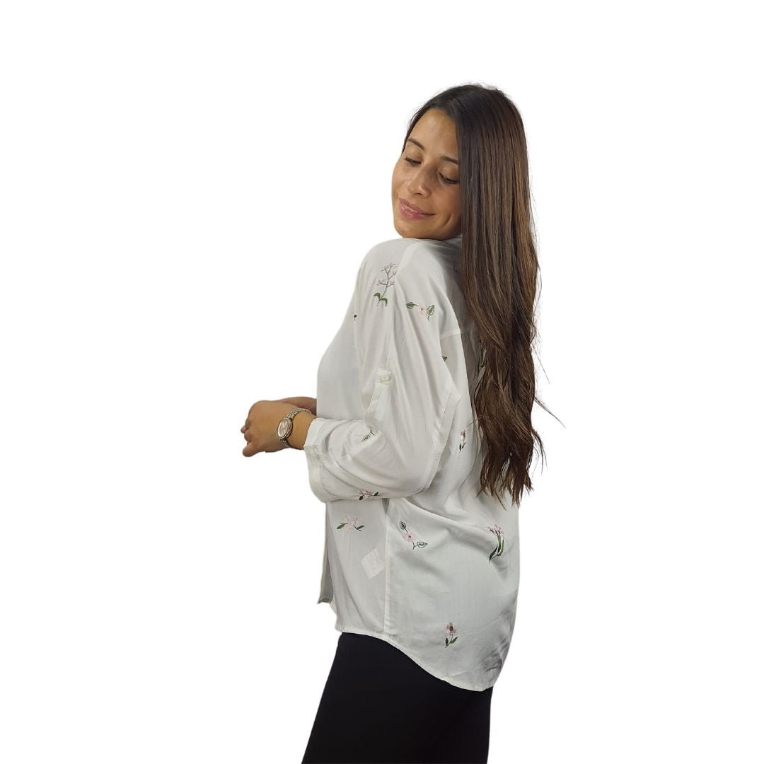 Blusa Vero moda Blanco Style PAEONY 3/4 SHIRT(BJ)