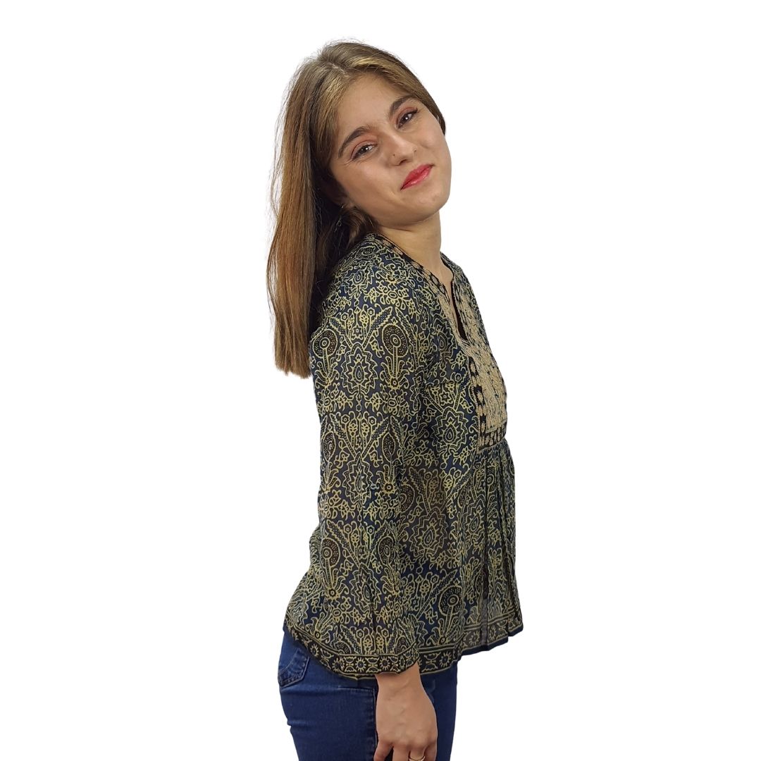 Blusa Rapsodia Bartu Indre Azul