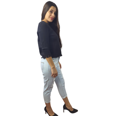 Blusa Vero Moda Negro Style KARMIA 3/4 KNIT(VMC-CR)
