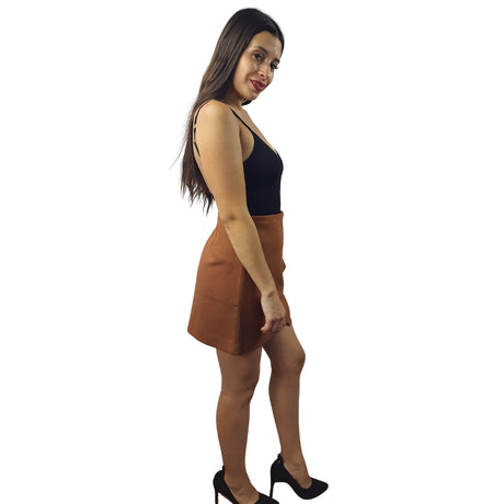 Falda Vero Moda Marron Style NANCY MINI SKIRT(FL)