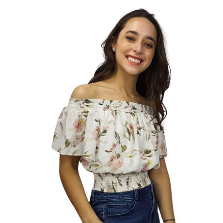 Top Vero Moda Blanco  Style SUZY CAROLINE 1/2 TOP(HH)