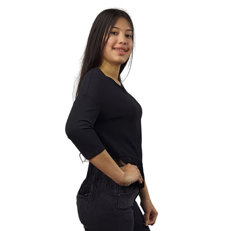 Blusa Vero Moda Negro Style FULING 3/4 TOP(HH)