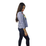 Blusa Vero Moda Azul  Style PHILOSOPHY STRIPE 3/4 SHIRT(HH)