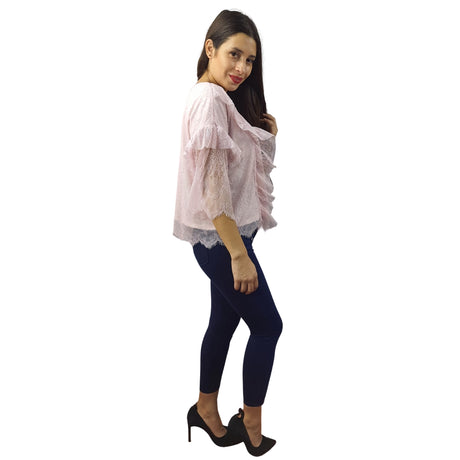 Blusa Vero Moda Rosa Vieja Style JOHN 3/4 JERSEY TOP(VMC-BJ)