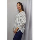 Blusa Vero Moda Blanco Style SLOPE TINA STRIPE 3/4 SHIRT(NC)