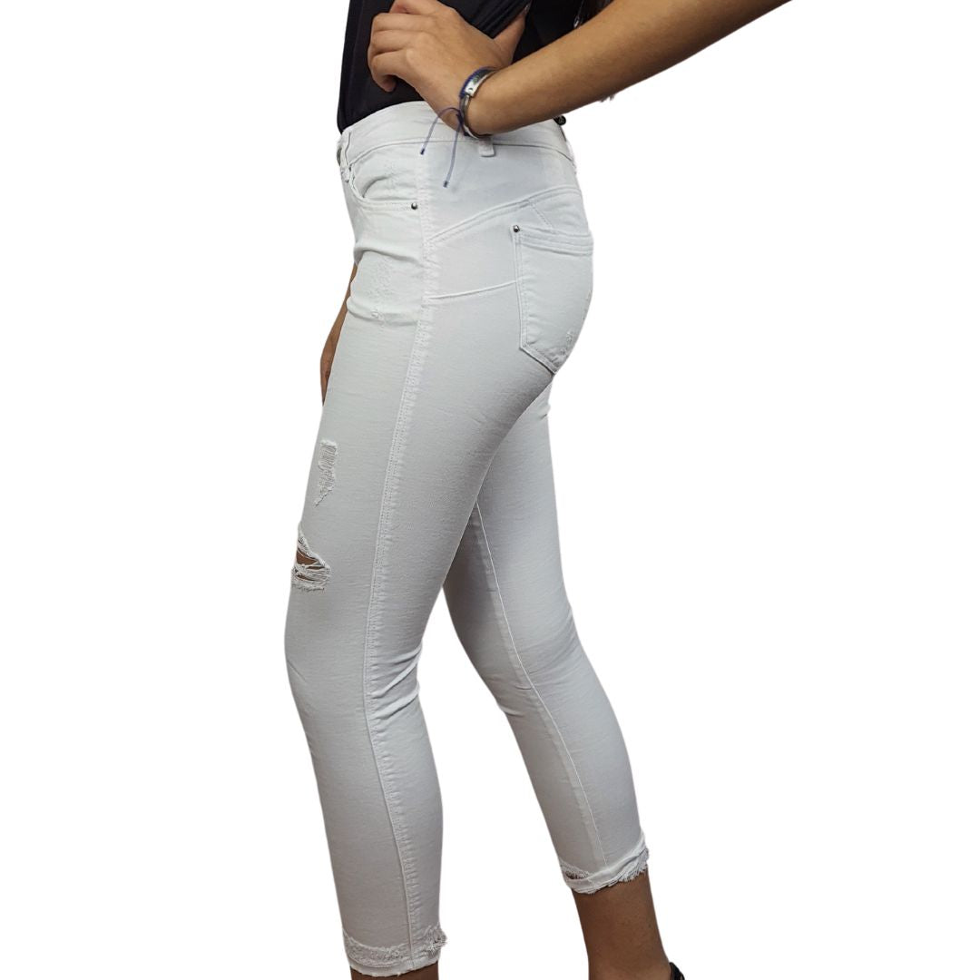 Jeans Vero Moda Blanco Style INSECTS 9/10 LW X-SLIM JEANS(NC)