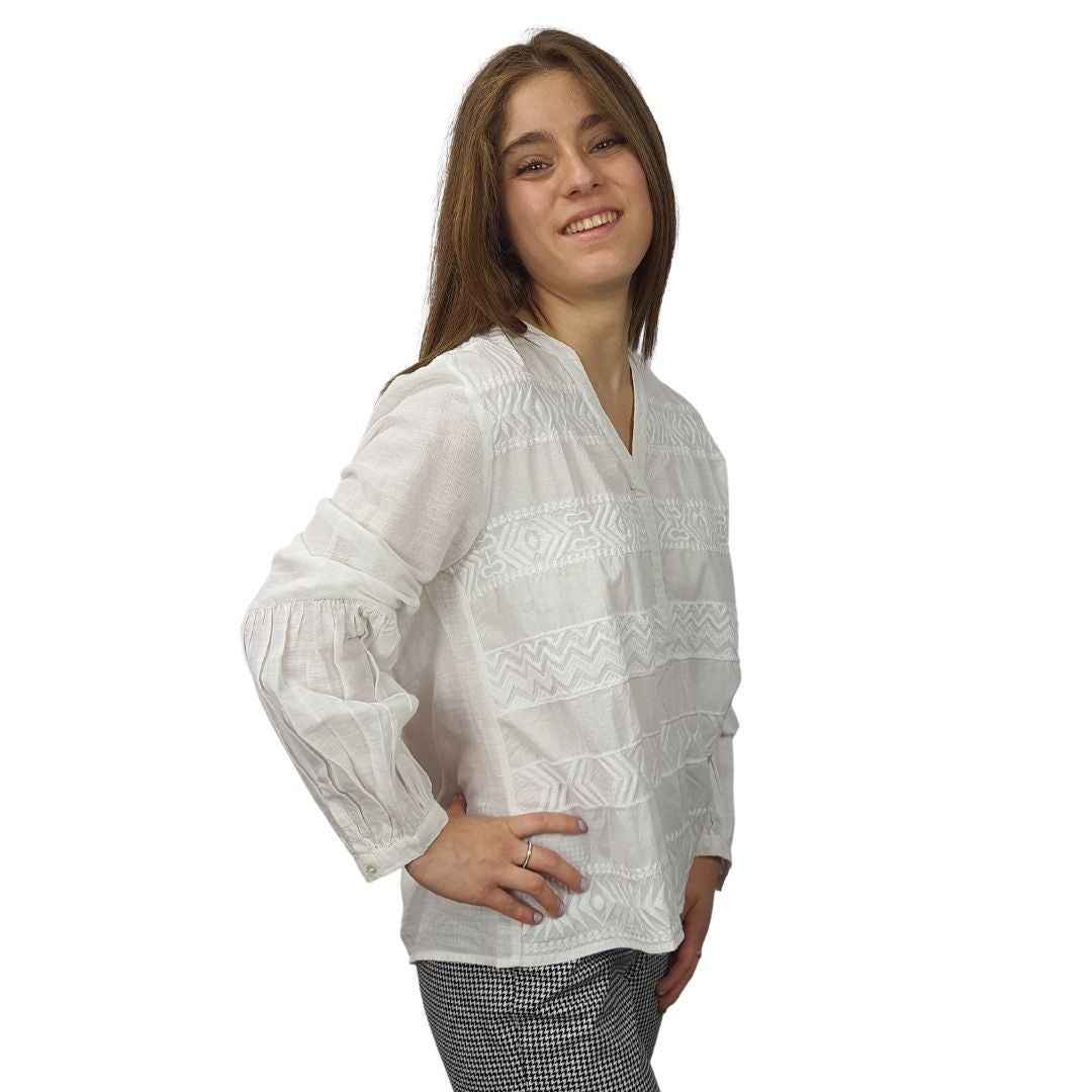 Blusa Rapsodia Elagertha Blanco