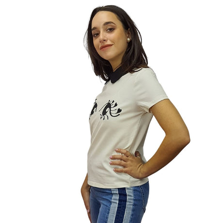 Blusa Veromoda Blanco  Style EYES S/S TOP(TP-ES-2)