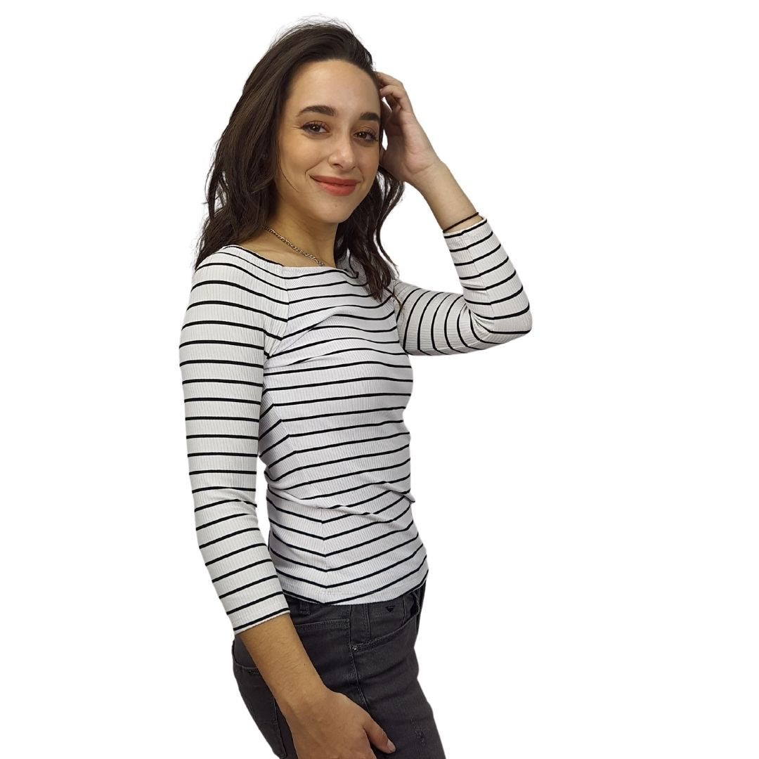 Blusa Vero Moda Blanco Style SCALLOPS 3/4 TOP(SD)