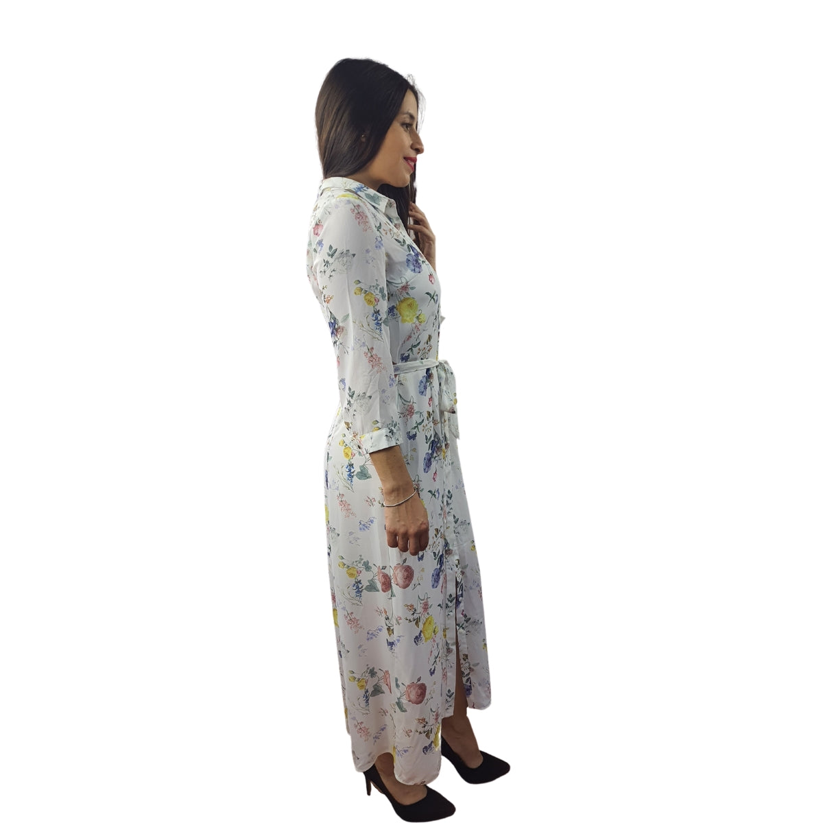 Vestido Vero Moda Blanco Style PATCH GLIES 3/4 LONG SHIRT SET(HH)