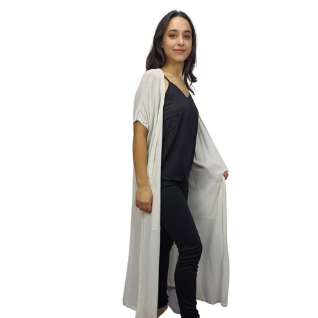 Tapado  Vero Moda Blanco  Style YETTA LONG KNIT CARDIGAN(VMC-NE-EC-3)