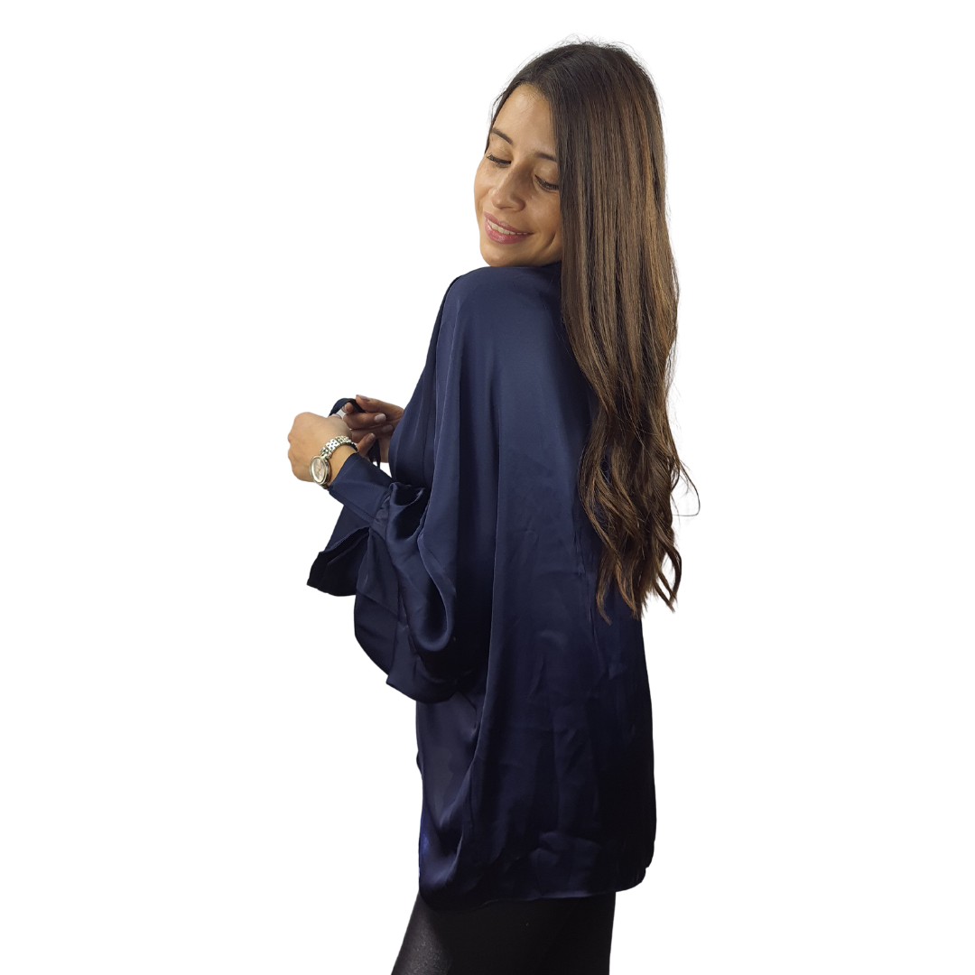 Blusa Vero Moda Azul  Style ABBY 3/4 SHIRT(VMC-LL)