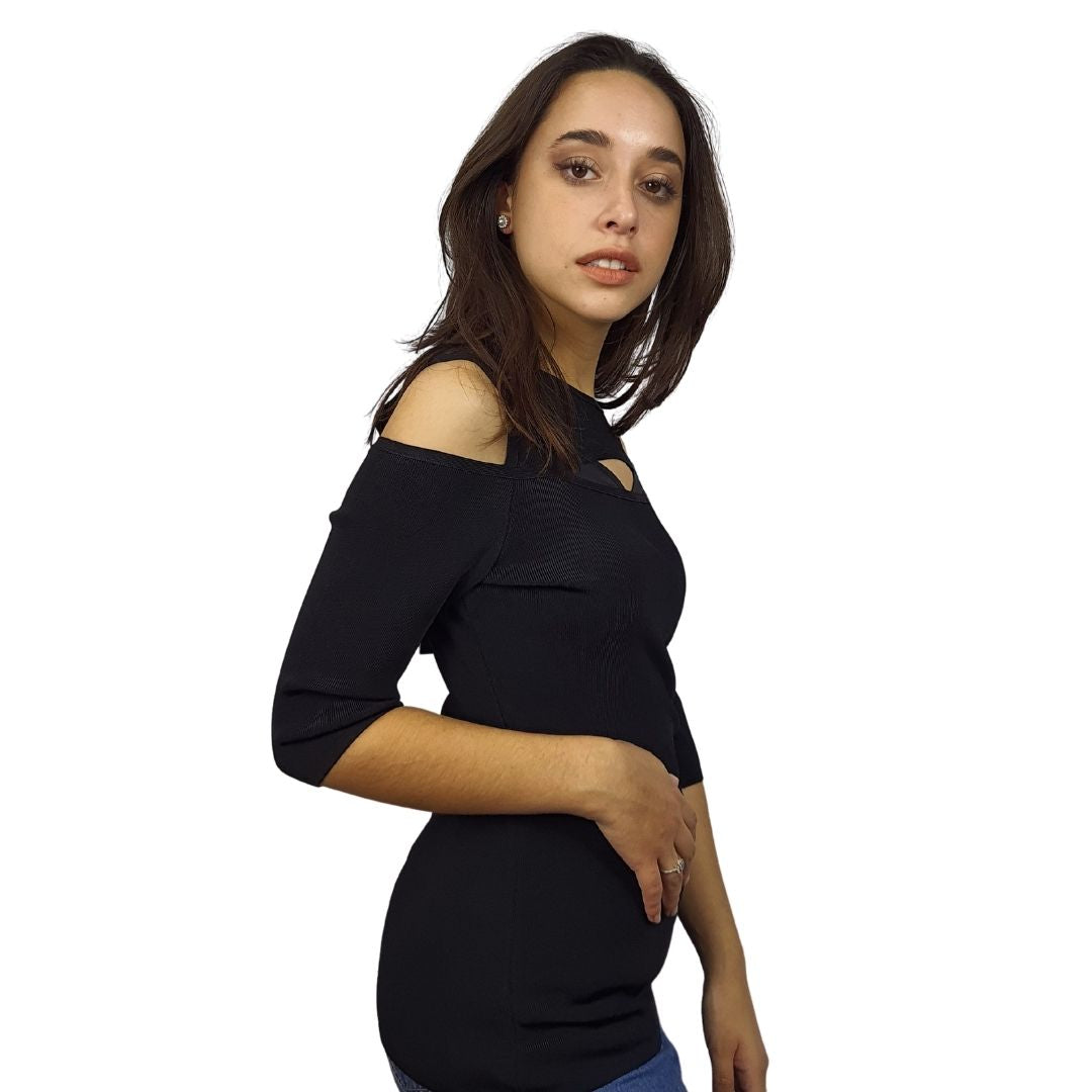 Blusa Vero Moda Negro Style DANCER 1/2 KNIT(VMC-NL)