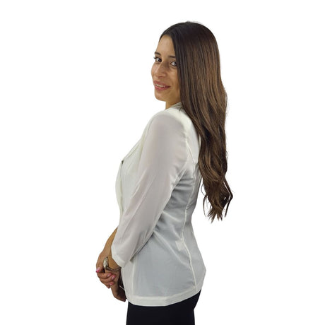 Blazer  Vero Moda Blanco  Style ISLAND MESH 3/4 BLAZER(BN)