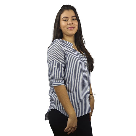Blusa Vero Moda Azul Style UEMURA 1/2 SHIRT(MM)-OR