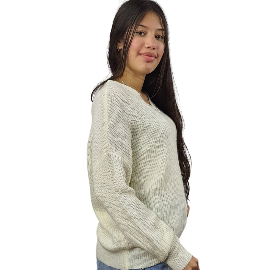 Sweater Vero Moda Blanco Style ORANGE L/S KNIT(VMC-DR)
