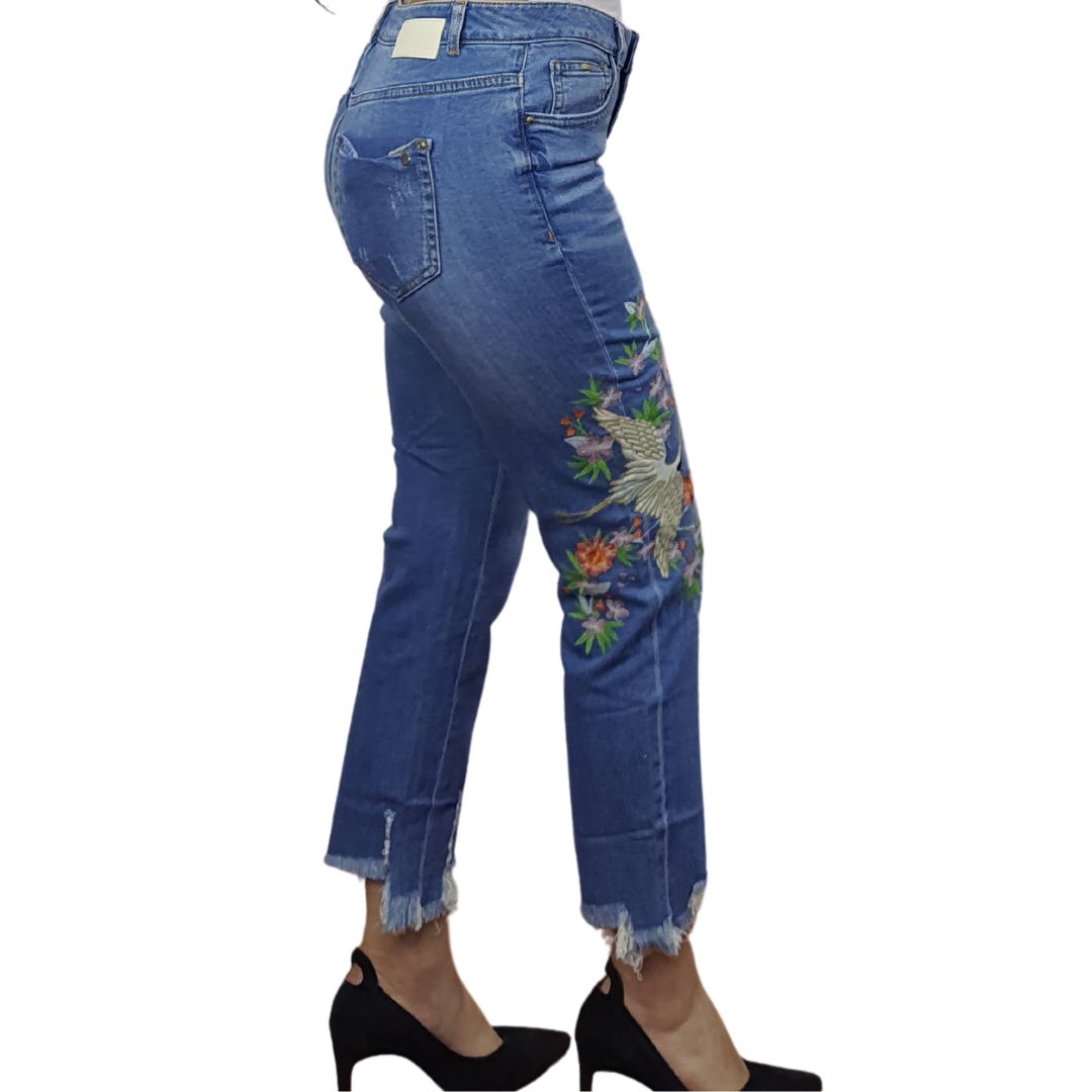 Jeans Vero Moda Azul Claro Style GRUS 9/10 MW GIRLFRIEND JEANS(NR)