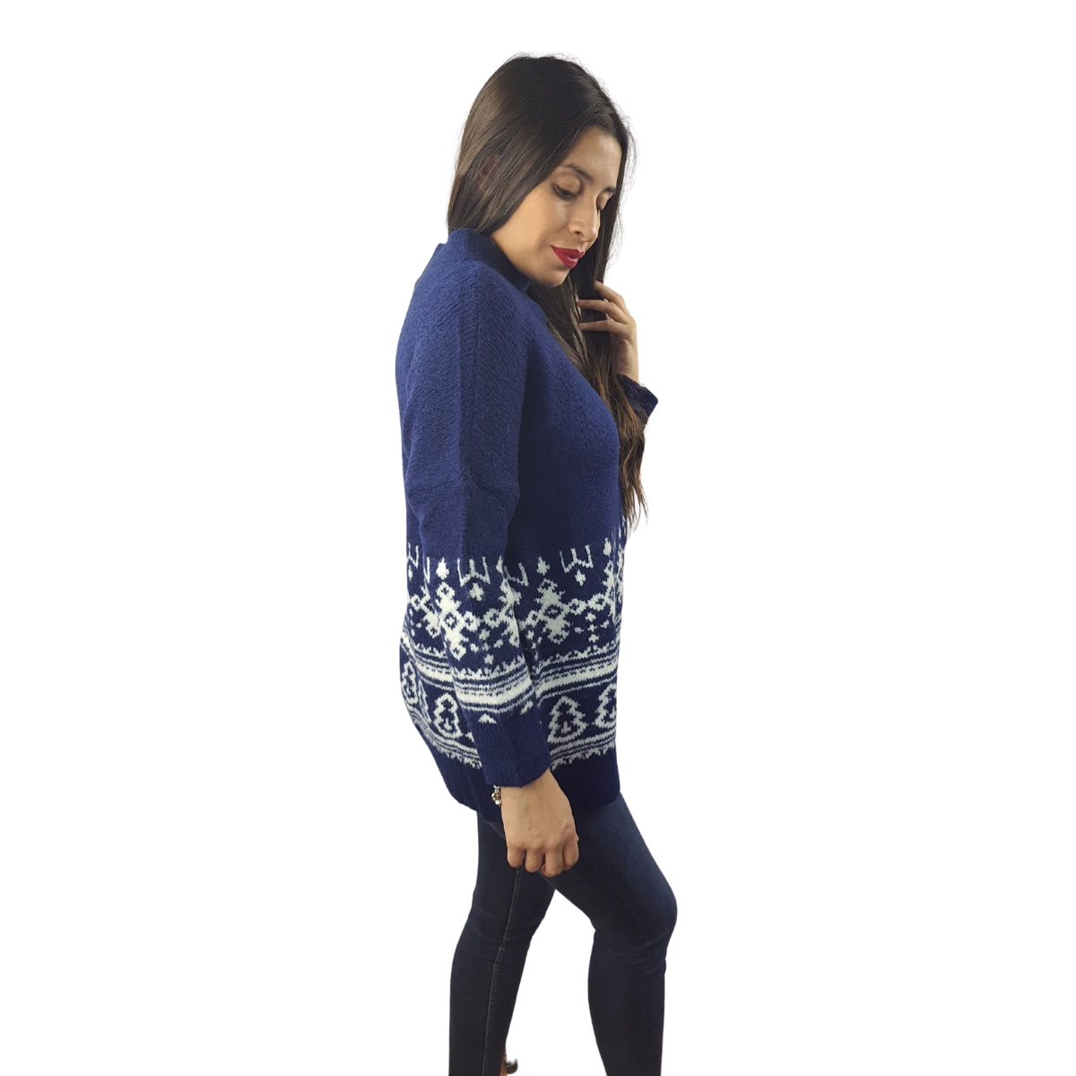 Sweater Vero Moda Azul Oscuro  Style LENA L/S KNIT(BN-EC-2)