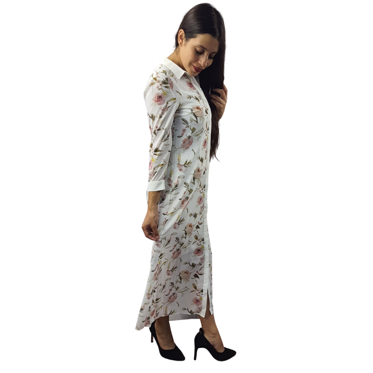 Vestido Vero Moda Blanco Style SUZY 3/4 LONG SHIRT SET(RN) R