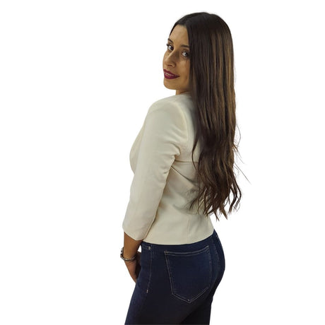 Blazer Vero moda Blanco  Style AMANDA 3/4 BLAZER(VMC-NN)