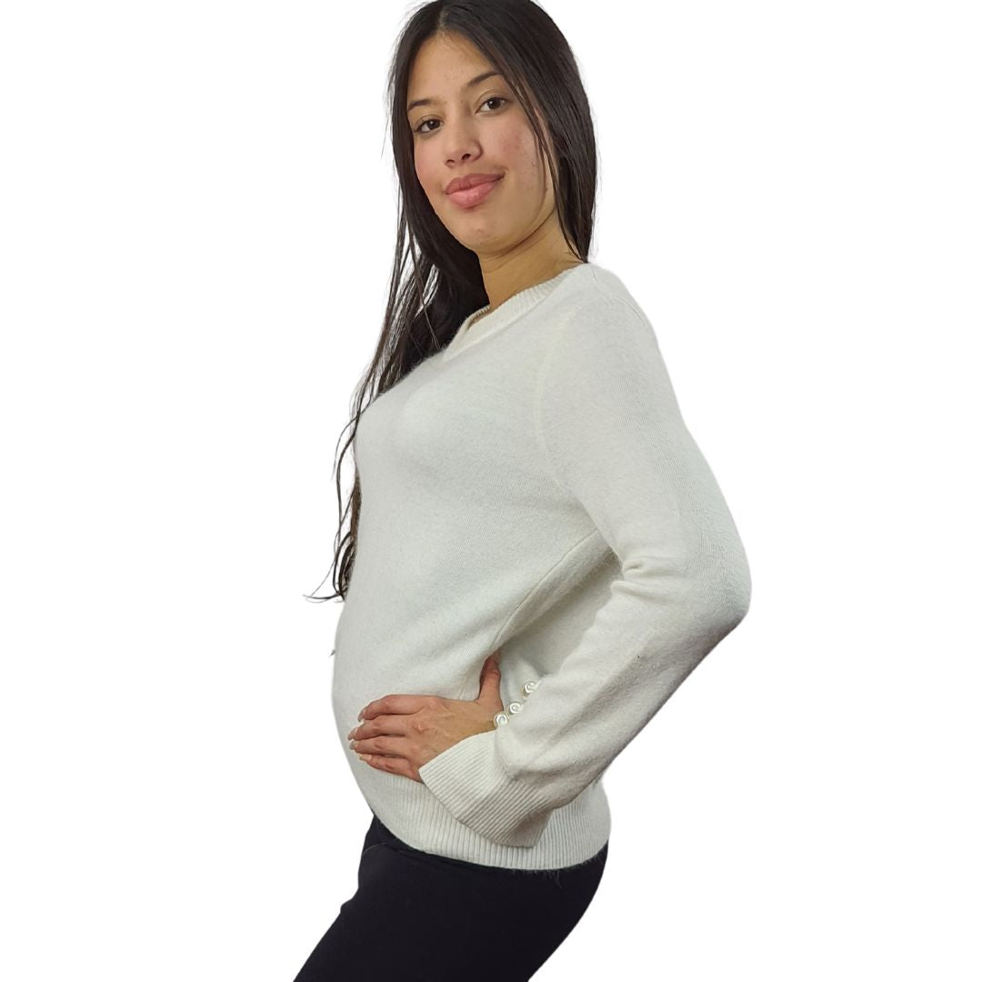 Sweater Vero Moda Blanco Style BELLA L/S KNIT(VMC-DR)