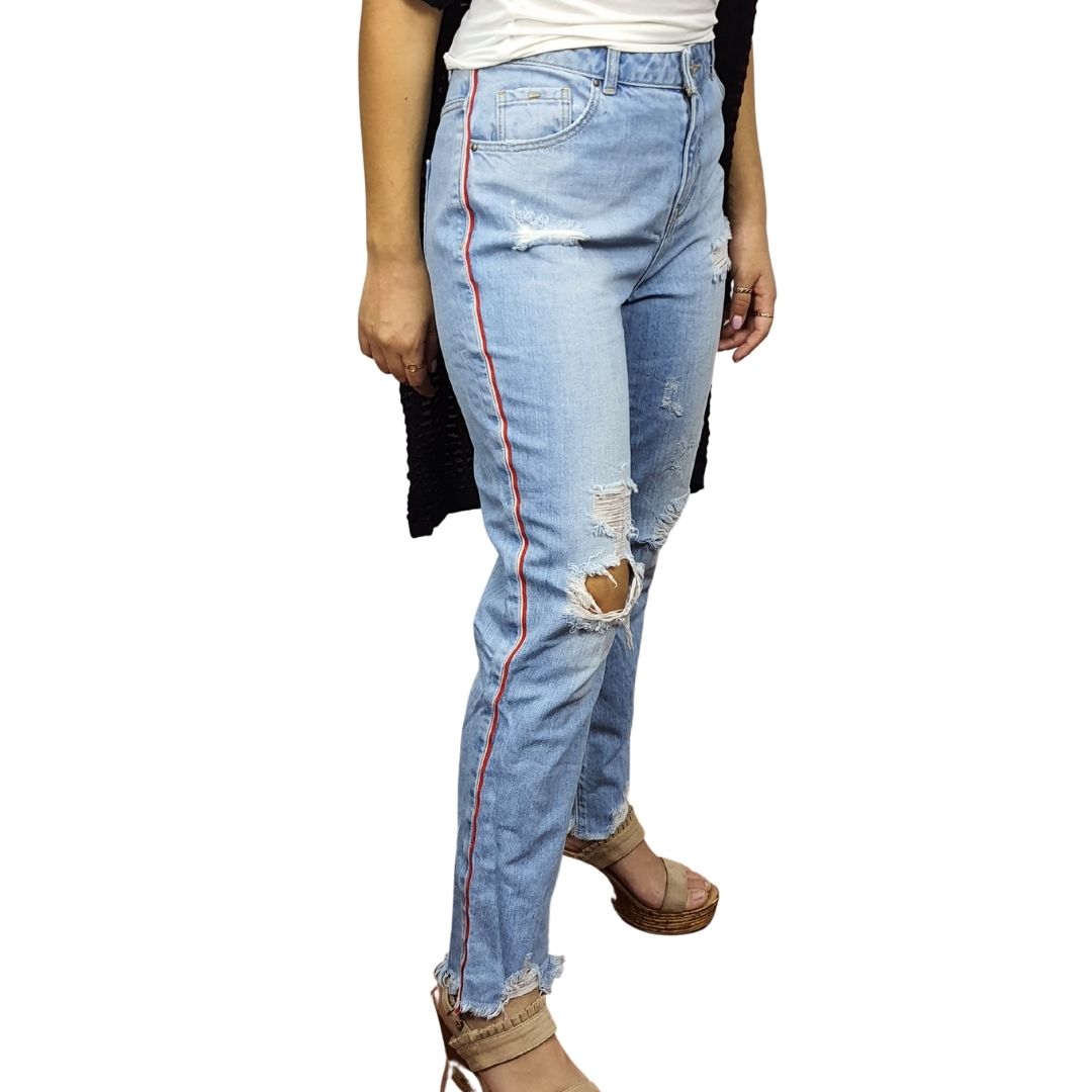 Pantalon Vero moda Azul  Style VIOLET 9/10 MW GIRLFRIEND JEANS(NC)