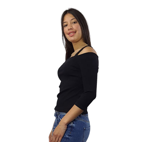 Blusa Vero Moda Negro Style KENT 3/4 TOP(RN)