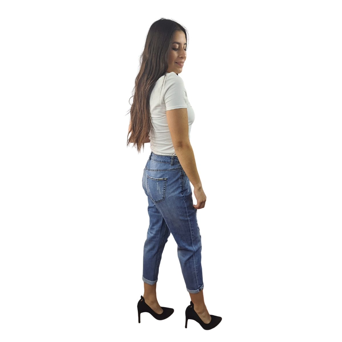 Jeans Vero Moda Azul  Claro Style TAMMY 9/10 BOYFRIEND JEANS(BN-CT-2)