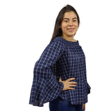 Blusa Vero Moda Azul Style CLARET L/S TOP(SL)