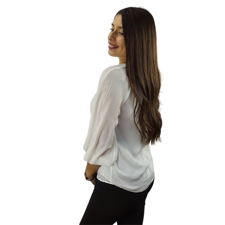 Blusa Vero  Moda Blanca Style SUNNY 3/4 WOVEN TOP(VMC-DR)