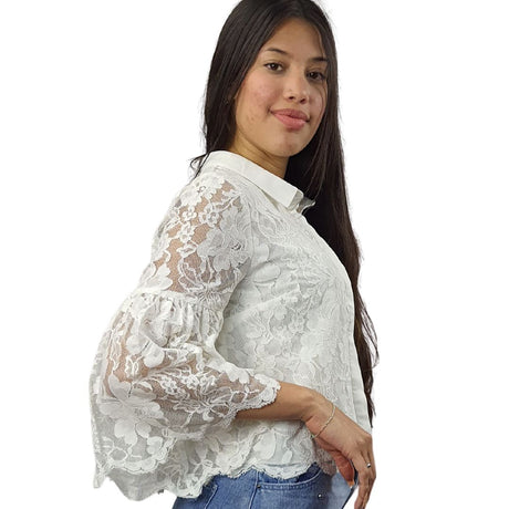 Blusa Vero Moda Blanco Style WEST 3/4 SHIRT(DR)