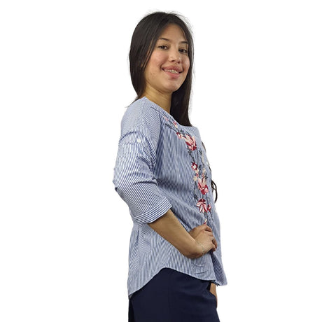 Blusa Vero Moda Azul Style JUDY STRIPE 3/4 SHIRT(NN)