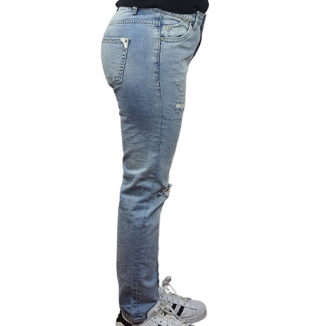 Jeans Vero Moda Azul Claro Style LAURA 9/10 BOYFRIEND JEANS(BN-CT-2)