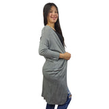 Tapado Vero Moda Gris Style EC HALLIE 3/4 LONG CARDIGAN(UM)