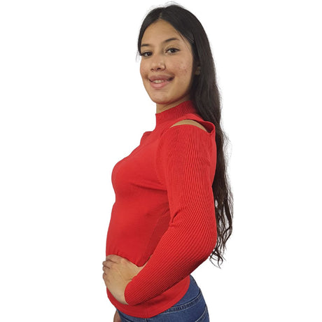 Blusa Vero Moda Rojo Style KIM L/S KNIT(VMC-BT)