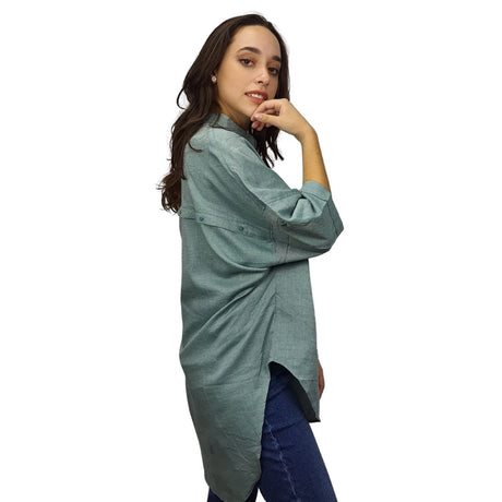 Camisa Vero Moda Verde Style FACIAL 1/2 SHIRT(MM)