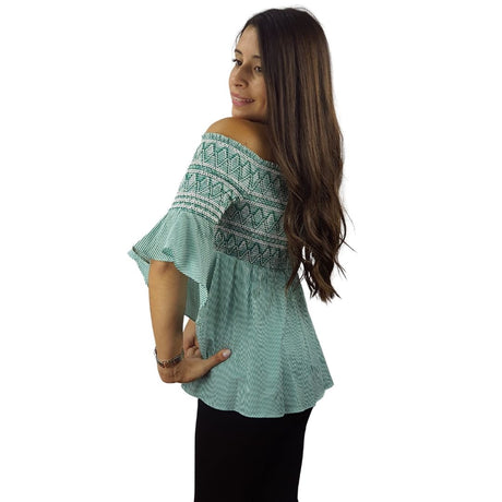Blusa Vero Moda Verde Style HEBE 1/2 TOP(FL)