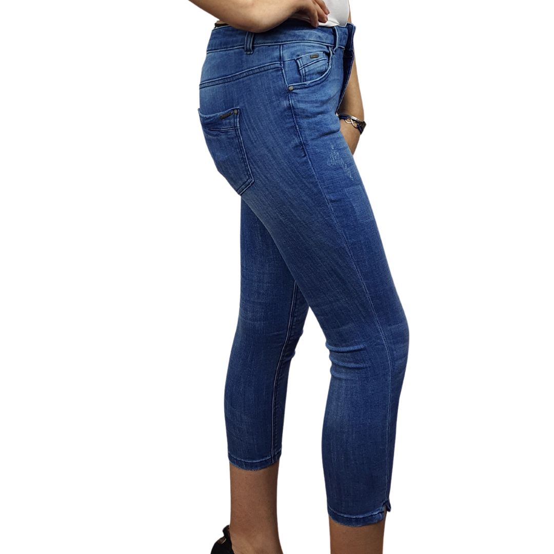 Jeans Vero Moda Azul Style STRIPER 7/8 MW X-SLIM JEANS(SL)
