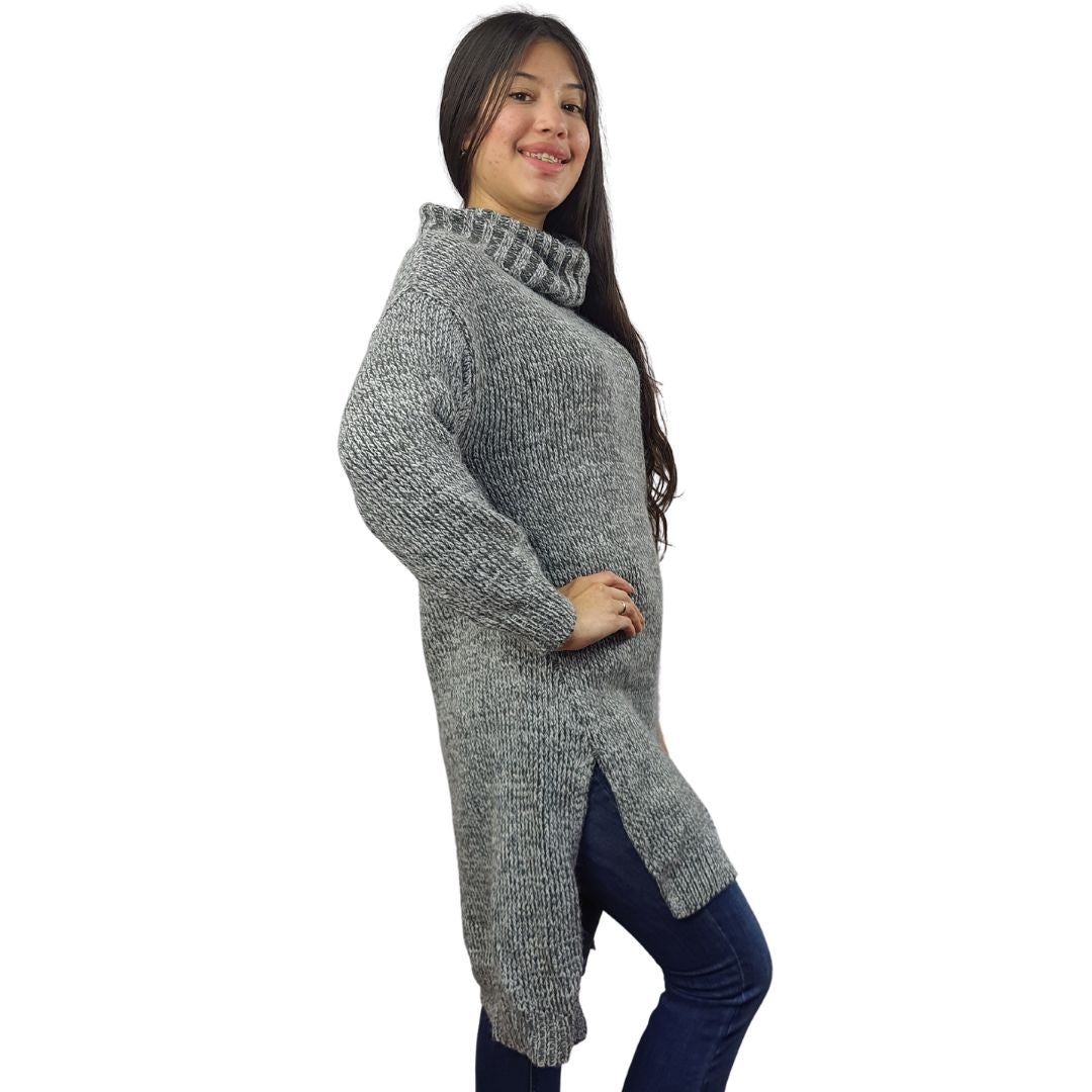 Vestido  Vero Moda Gris Style BELL L/S KNIT(MW-EC-2)