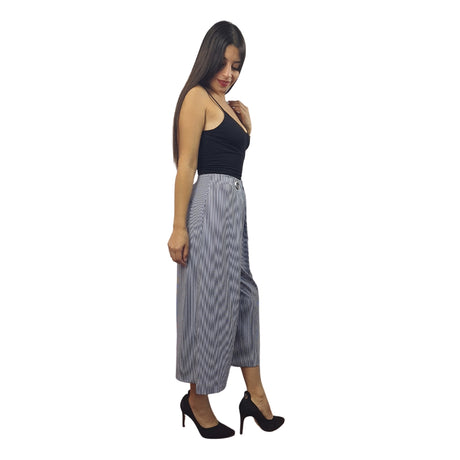 Pantalon Vero Moda Azul Style QUINN STRIPE 7/8 WIDE PANTS(VMC-NC)