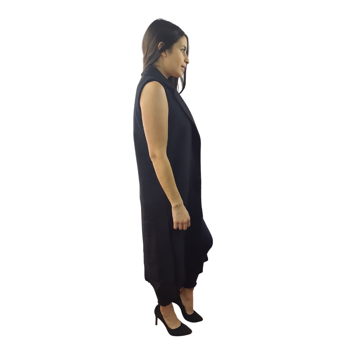 Tapado Vero Moda Negro Style ALINA WOOL WAIST COAT(NL)
