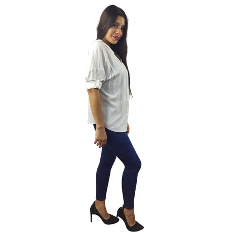 Camisa Vero Moda Blanco Style MAY SOLID 3/4 SHIRT(TP)