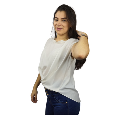 Blusa Veromoda Blanco Style FUN S/L WOVEN TOP(VMC-SD)