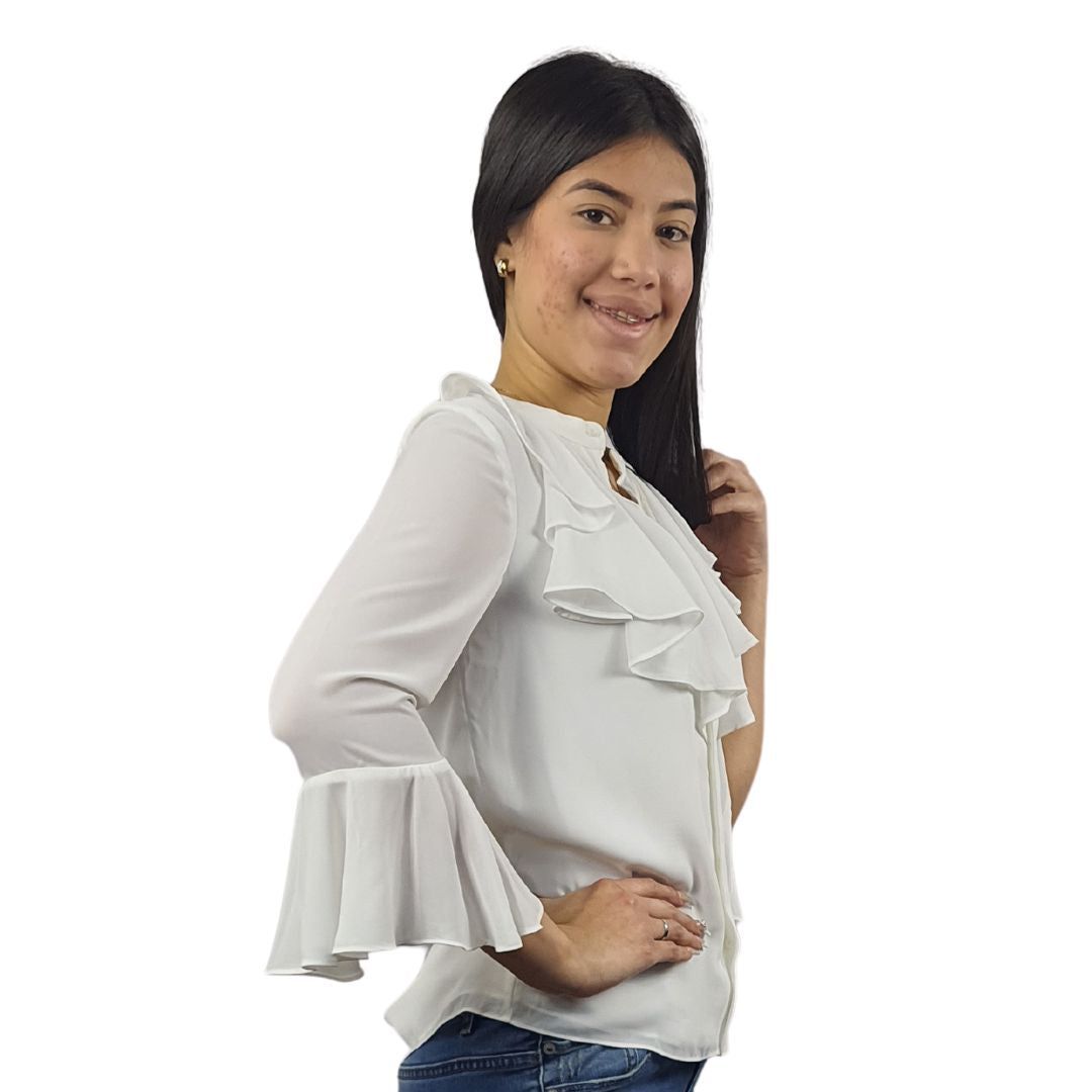 Blusa Vero Moda Blanco Style GIGI 3/4 SHIRT(VMC-DR)